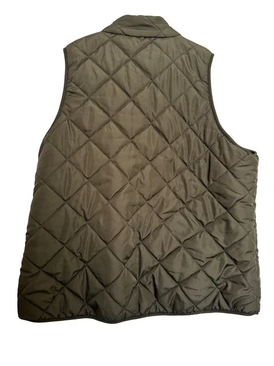 Maurices Reversible Vest Full Zip Size 0 Hunter Green Fleece Quilted Pockets EUC - Picture 3 of 11